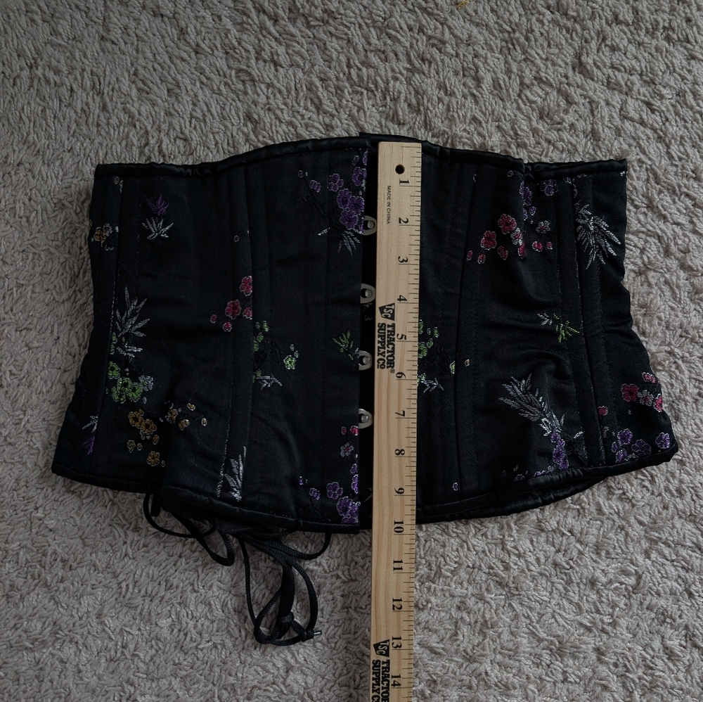 Orchard Corset Floral Brocade Steel Boned Underbust Corset - Picture 8 of 10